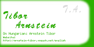 tibor arnstein business card